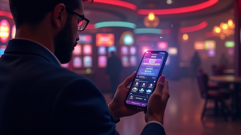 Gracz sprawdza aktywację bonusu w kasynie online na ekranie telefonu.