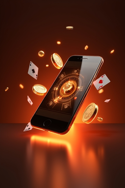 Smartfon z aplikacją kasynową